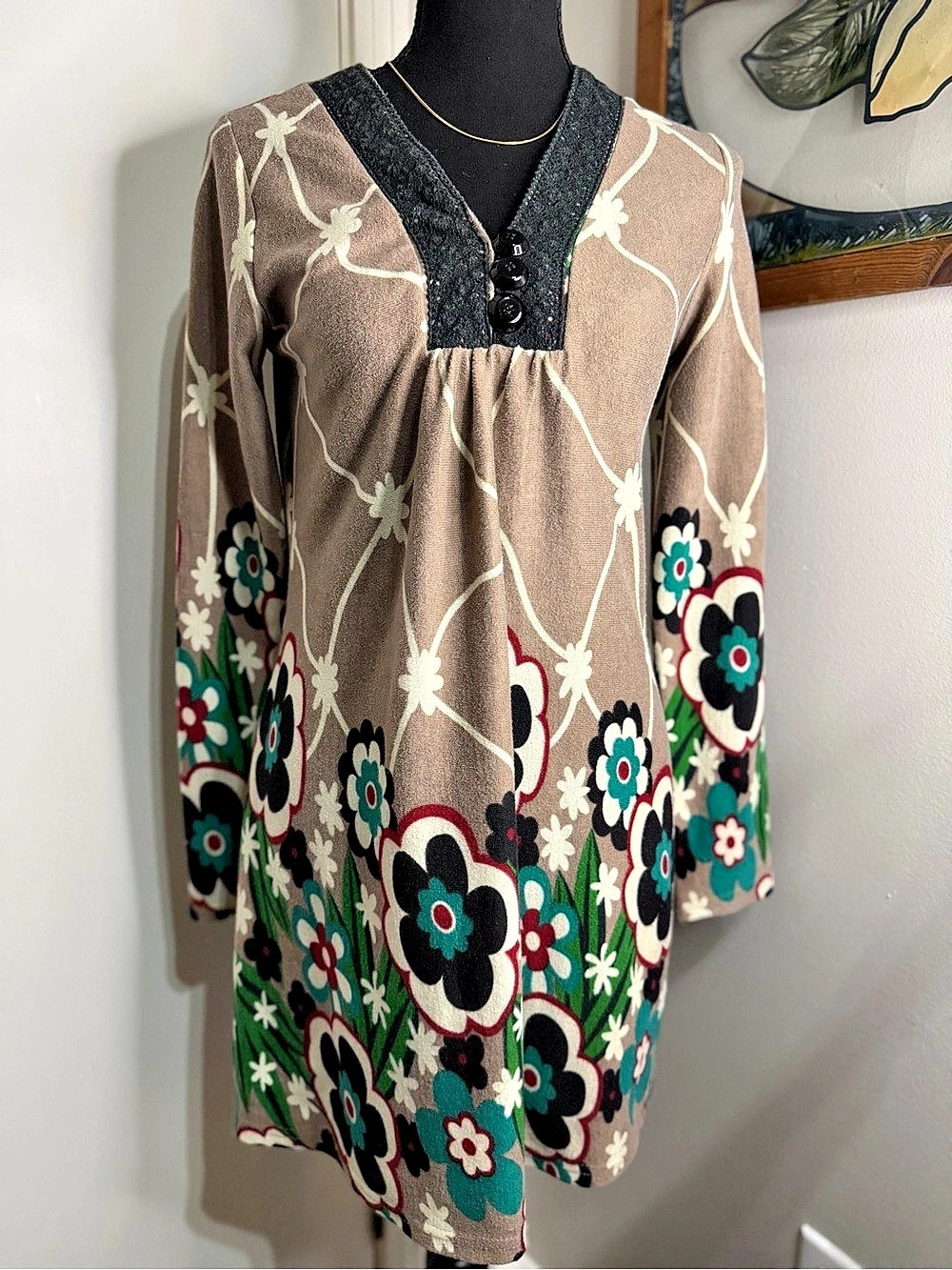 Womens Retro dress petite M